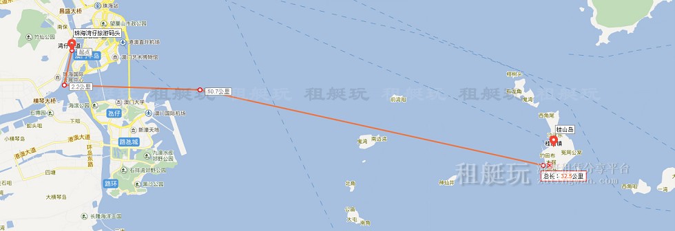 珠海灣仔旅游碼頭→桂山島→珠海灣仔旅游碼頭 珠海灣仔旅游碼頭→桂山島→珠海灣仔旅游碼頭